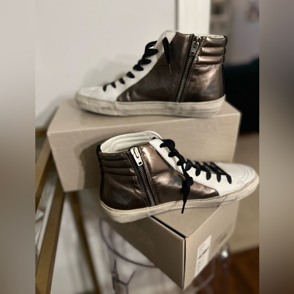 ⭐️Brand New in Box GOLDEN GOOSE SLIDE DOUBLE QUARTER Limited Edition/size 39 ⭐️ - Picture 7 of 13